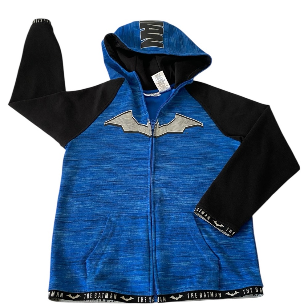 Batman Blue Black Zip Up Boy’s Hoodie - Size 10/12